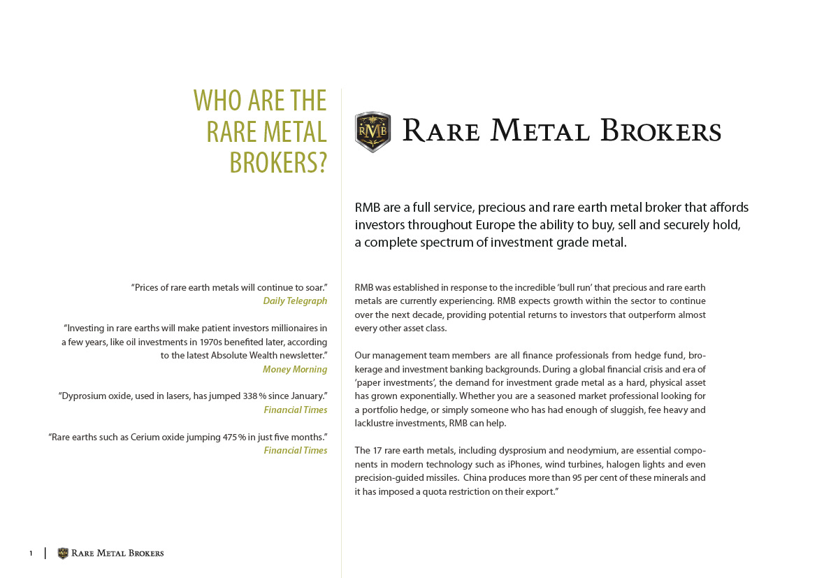 Rare Metal Brokers Folder