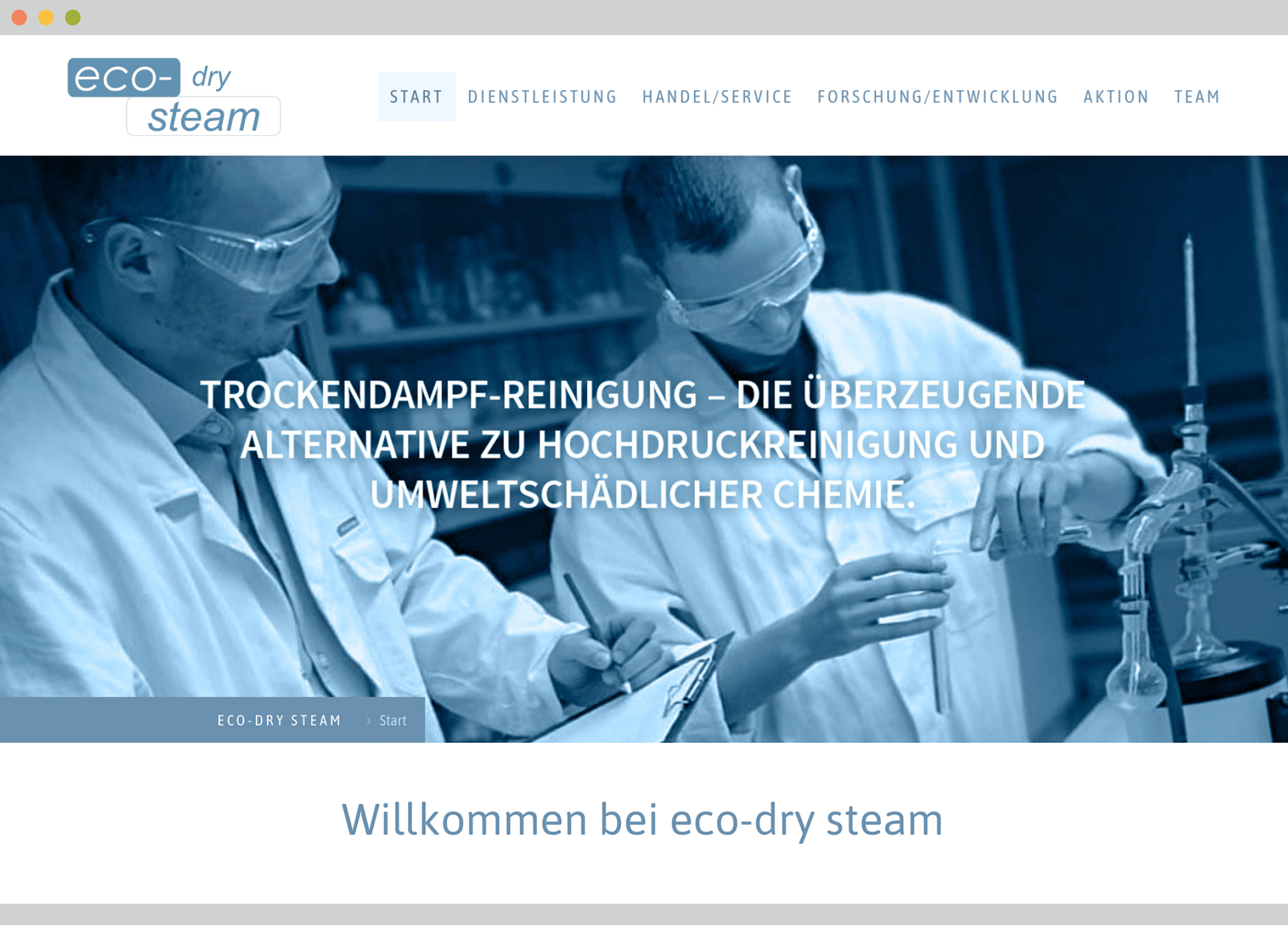 eco-dry steam Website Vorschaubild