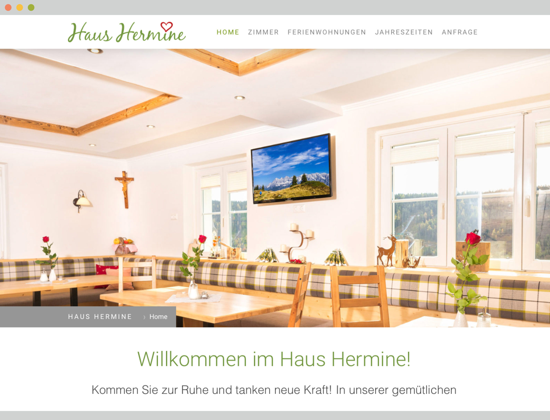 Haus Hermine Website Vorschaubild